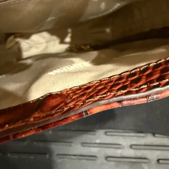 Brahmin Tan Croc-Embossed Crossbody Bag - Picture 3 of 5